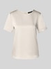 Weekend Max Mara Regular Fit T-Shirt aus Satin und Jersey Modell 'GILBERT' Ecru