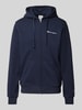 CHAMPION Sweatjacke mit Label-Stitching Marine