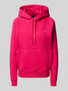 G-Star Raw Hoodie met labelstitching Felroze