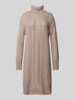 Tom Tailor Regular Fit Strickkleid mit Rollkragen Beige Melange