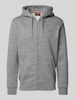 Superdry Sweatjacke mit Label-Stitching Mittelgrau