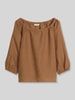 Marc O'Polo Regular Fit Bluse aus reinem Leinen mit Carmen-Ausschnitt Hazel