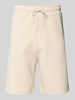BOSS Green Regular Fit Sweatshorts mit elastischem Bund Modell 'Headlo' Beige