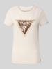 Guess T-Shirt mit Rundhalsausschnitt Ecru