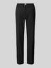 Brax Straight fit stoffen broek met viscose, model 'Maron' Zwart