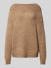 MAX&Co. Strickpullover mit Rundhalsausschnitt Modell 'BERTA' Camel