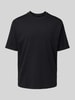 MCNEAL T-Shirt mit geripptem Rundhalsausschnitt Black