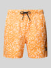 Jack & Jones Regular Fit Badeshorts mit Gesäßtasche Modell 'MAUI' Orange