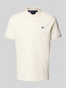 MCNEAL Regular fit poloshirt met labelstitching Zand