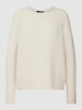 Weekend Max Mara Gebreide pullover met streepmotief, model 'GHIACCI' Ecru