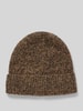 Christian Berg Woman Wollmütze in Strick-Optik Mittelbraun