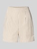 Vero Moda Regular Fit Shorts aus Viskose-Leinen-Mix Modell 'JESMILO' Beige