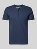 MCNEAL T-shirt z krótką listwą guzikową Ciemnoniebieski