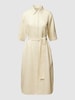 MaxMara Leisure Hemdblusenkleid mit Taillenband Modell 'PRUGNA' Sand