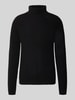 DRYKORN Regular fit gebreide pullover met elastische boordjes Zwart