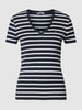 Tommy Hilfiger Slim fit T-shirt met streepmotief Marineblauw