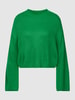 Vero Moda Gebreide pullover met geribde ronde hals, model 'SAYLA' Groen