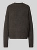 Vero Moda Relaxed Fit Pullover mit Woll-Anteil Modell 'BOOM' Schoko Melange