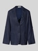 Christian Berg Woman Leinenblazer mit Paspeltaschen Dunkelblau