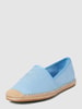 Tommy Hilfiger Espadrilles met labelstitching, model 'EMBROIDERED' Lichtblauw