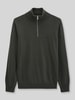 Marc O'Polo Regular Fit Troyer aus Baumwoll-Schurwoll-Mix Dunkelbraun