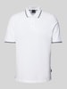 bugatti Regular fit poloshirt met labeldetail Wit