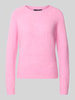 VERO MODA sweter w kroju regular fit z paskami model 'DOFFY' Mocnoróżowy