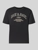 JACK & JONES Regular fit t-shirt van puur katoen model 'Denver' Zwart