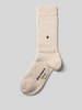 Burlington Socken mit Logo-Applikation Modell 'Orkney' Beige