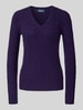 Polo Ralph Lauren Gebreide pullover met kasjmier, model 'KIMBERLY' Helder paars