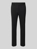 SELECTED HOMME Slim fit stoffen broek met persplooien, model 'DELON' Zwart