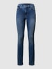 MAC Jeansy w dekatyzowanym stylu o kroju skinny fit model ‘DREAM SKINNY’ Niebieski