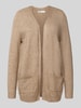 Only Regular Fit Cardigan aus Viskose-Mix Modell 'LESLY' Sand Melange