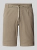 bugatti Slim Fit Shorts aus Baumwoll-Leinen-Mix Gruen