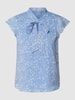 Jake*s Collection Blusenshirt mit floralem Muster Blau
