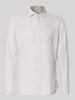 FIL NOIR Regular Fit Business-Hemd aus Leinen-Baumwoll-Mix Modell 'ROMA' Khaki