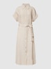 Mango Hemdblusenkleid mit Taillenband Offwhite
