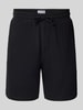 JAKE*S STUDIO MEN Regular Fit Shorts mit elastischem Bund Black