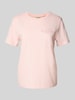 Gant Regular fit T-shirt van puur katoen met logopatch Roze