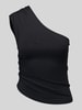 PIECES Blousetop met one-shoulderhals Zwart