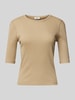 Drykorn T-Shirt in Ripp-Optik Modell 'SELAY' Beige