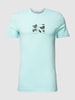 Calvin Klein Jeans T-Shirt mit Label-Print Aqua