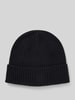 Marc O'Polo Leichter Beanie aus reinem Kaschmir mit Ripp-Struktur Black