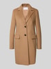 Jake*s Collection Płaszcz o kroju regular fit z dodatkiem wełny lana i kołnierzem z połami Camel