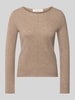 Christian Berg Woman Regular Fit Strickpullover aus reinem Kaschmir Mud Melange