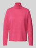 Fynch-Hatton Strickpullover mit geripptem Rollkragen Pink