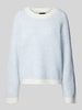 Pieces Regular Fit Strickpullover mit Wollanteil Modell 'OLENA' Hellblau