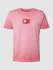 QS by s.Oliver T-Shirt mit Label-Stitching Dunkelrot
