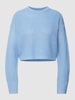 Only Korte gebreide pullover in riblook Lichtblauw