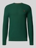 PME Legend Gebreide pullover met labeldetail Donkergroen